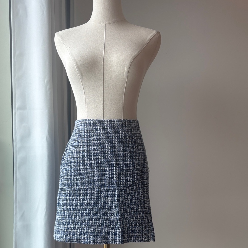 NWT - Joe Fresh Blue Tweed Skirt